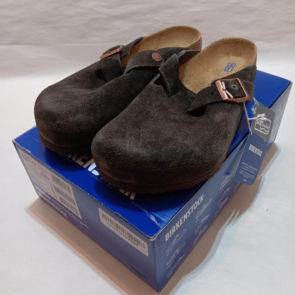 BIREKNSTOCK Boston Mocca Size 42 (US L11, M9) 0660461 Regular Fit Soft Footbed